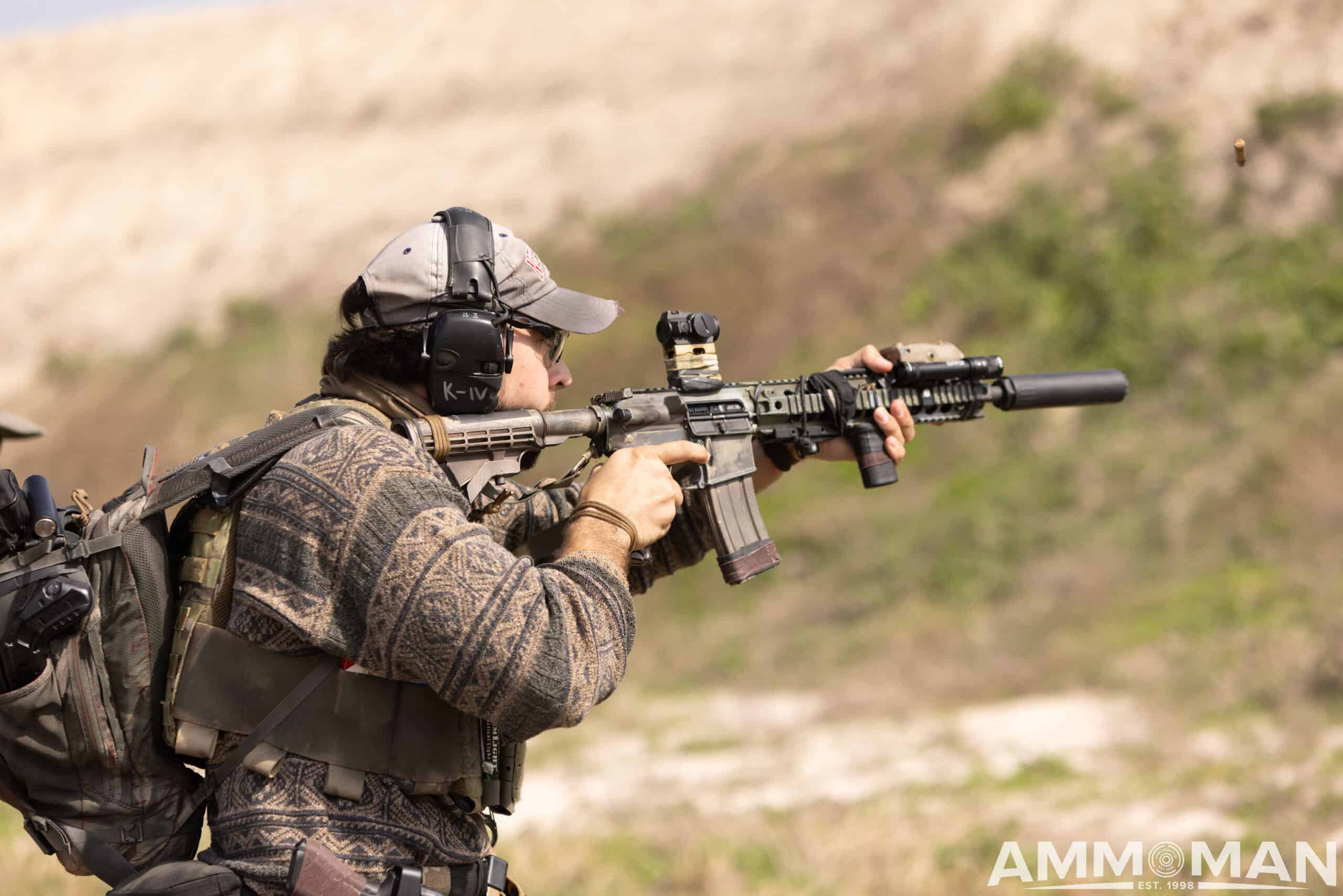 Shooting AR-15 with a suppressor