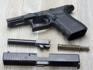 Cleaning your Glock 19 starts with disassembly